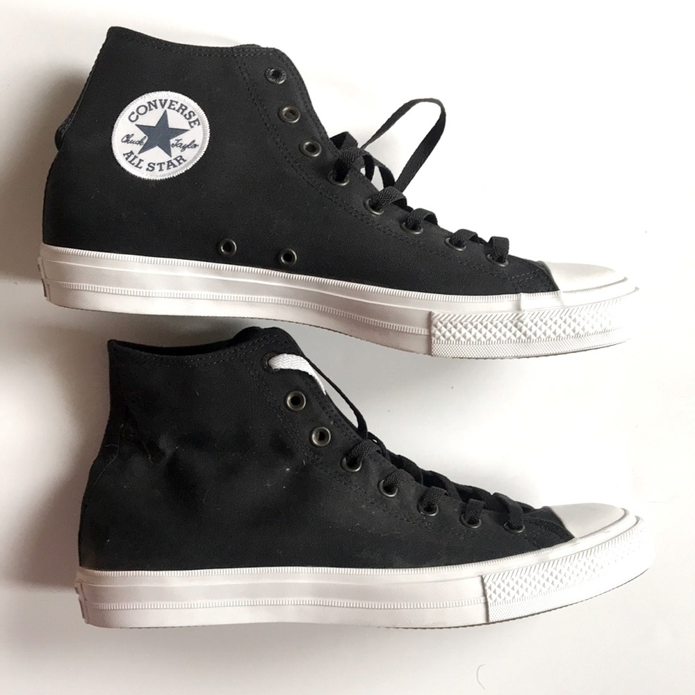 High top black and white CONVERSE